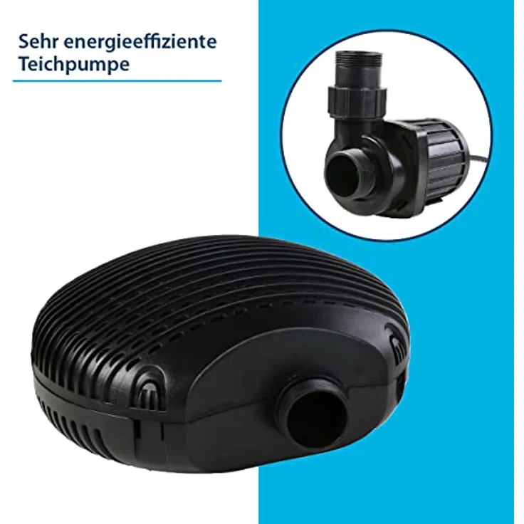 Aqua Forte Filter--Teichpumpe EC-10000 10m³-h, Förderhöhe 5m, 68Watt – Bild 6