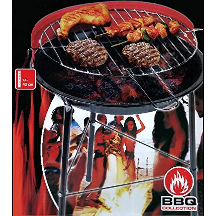 BBQ Collection BBQ Holzkohle-Grill, tragbarer Barbecue-Grill Ø 43 cm, zufällige Farbe – Bild 3