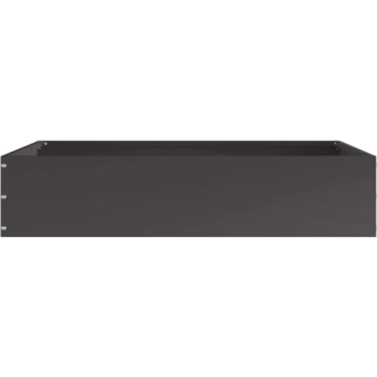 vidaXL Raseneinfassung Schwarz, 60 x 60 x 13 cm, Stahl, moderne Metallkante für Garten und Terrasse, strapazierfähige DIY-Installation – Bild 5