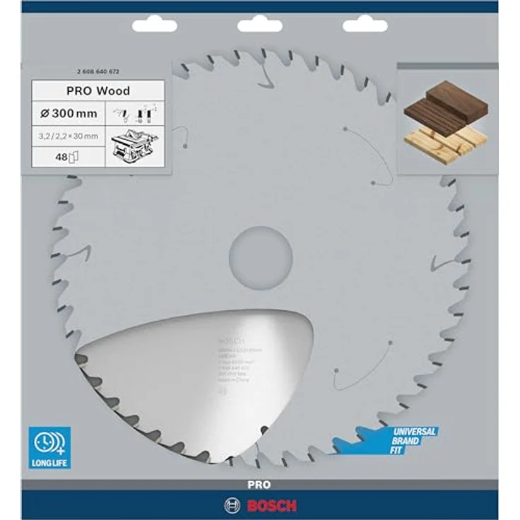 Bosch Professional Kreissägeblatt Optiline Wood (für Holz, 300 x 30 x 3,2 mm, 48 Zähne, Zubehör Kreissäge) – Bild 2