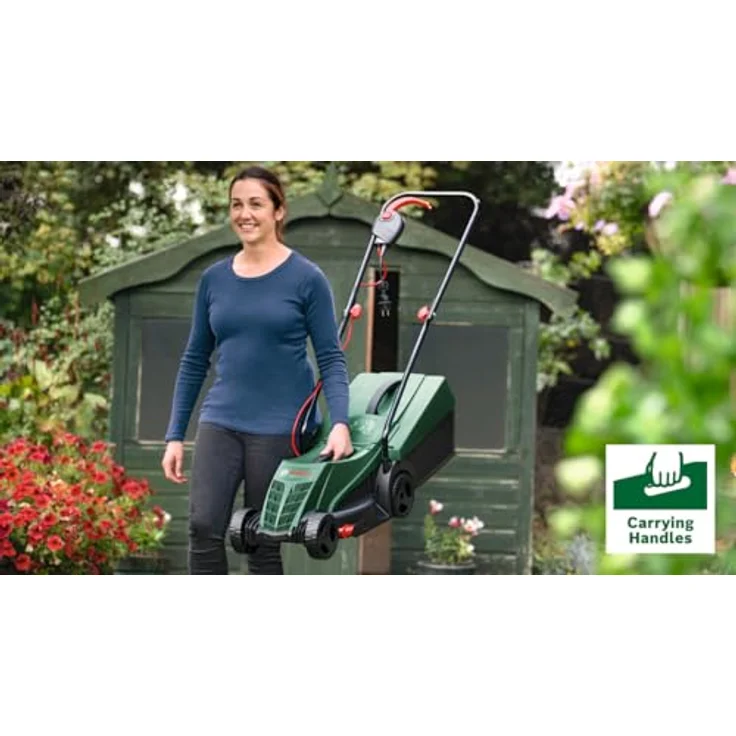 Bosch Home & Garden EasyRotak 32-235, Rasenmäher mit energiefektivem Motor und klappbaren Griffen, Netzbetrieb – Bild 5