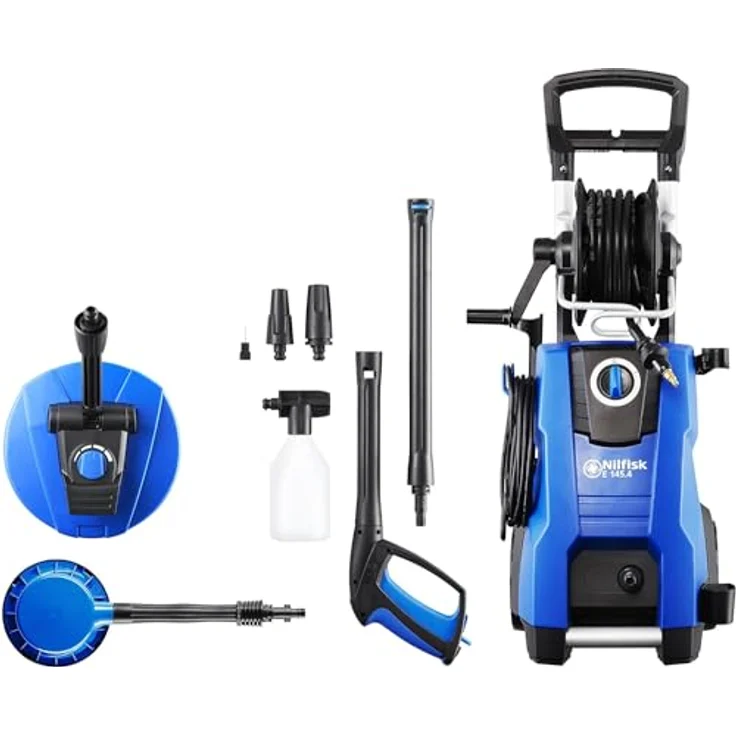 Nilfisk E 145 bar Hochdruckreiniger mit Induktionsmotor inkl. Patio Cleaner Flächenreiniger und rotierende Bürste – Bild 2