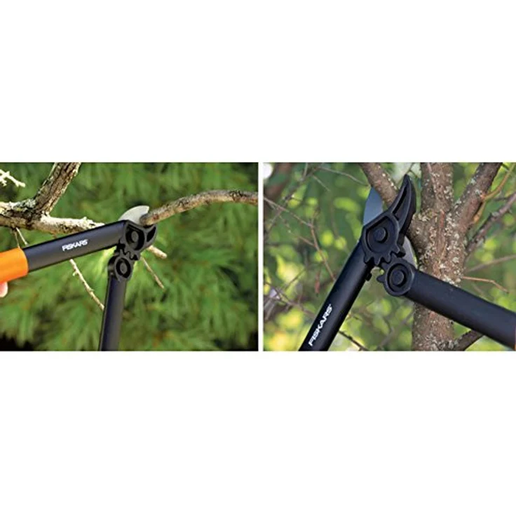 Fiskars PowerGear Amboss-Getriebeastschere für trockenes und hartes Holz, Antihaftbeschichtet, Gehärteter Präzisionsstahl, Länge 39 cm, Schwarz-Orange, L31, 1000581 – Bild 2