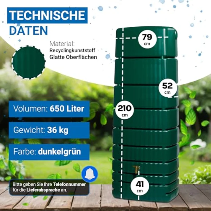 Garantia Wandtank Slim 650 L dunkelgrün - 211804 – Bild 4