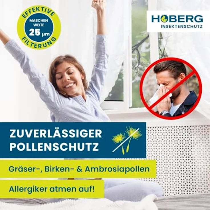 Hoberg Fenster-Pollenschutz 150 x 130 cm – Bild 3