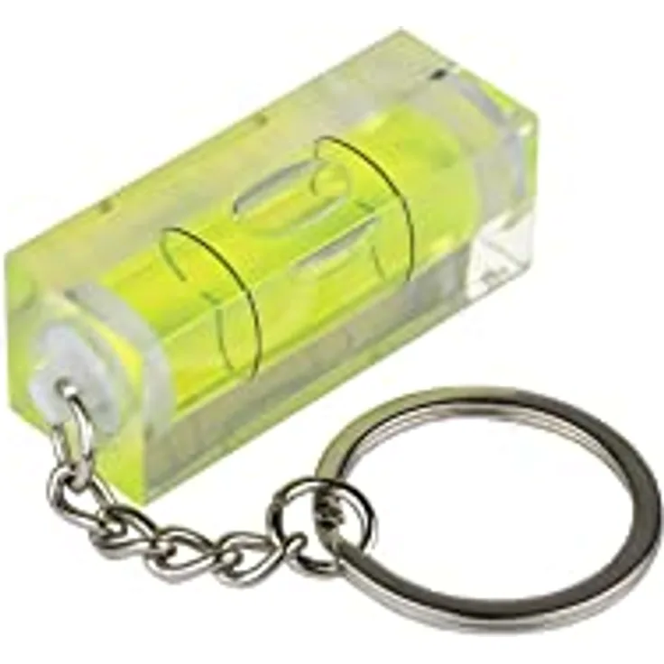 kabelmeister Mini-Wasserwaage mit Schlüsselanhänger, Neon