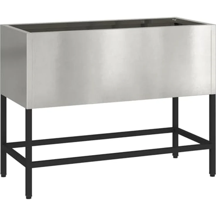 vidaXL Hochbeet Edelstahl, Rechteckiger Pflanzer 60x26x45 cm, Silber, Innen- und Außenbereich – Bild 1