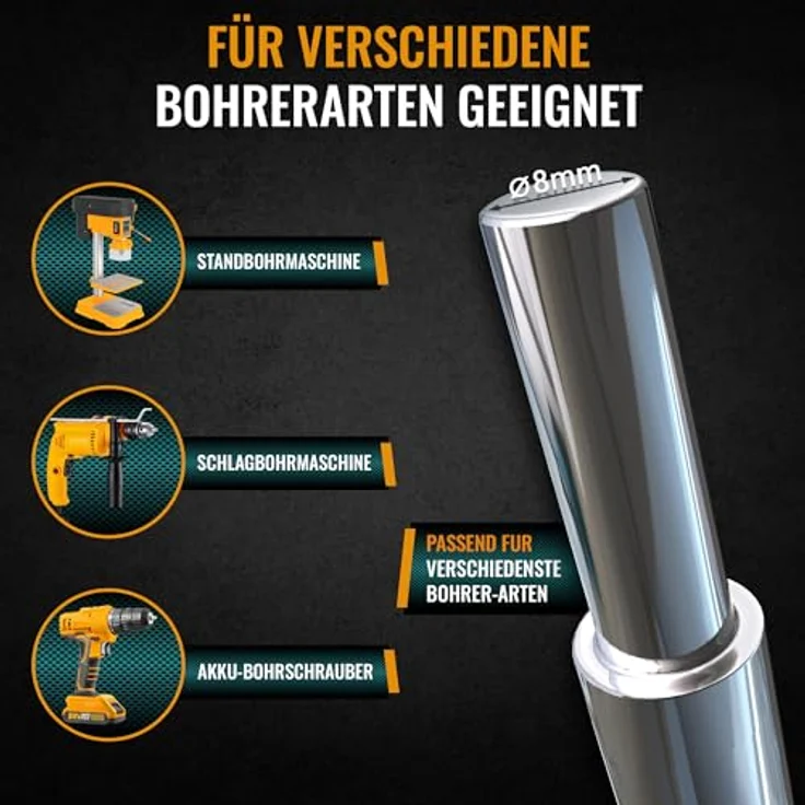 Hinrichs Forstnerbohrer Set mit 17 verschiedenen Bohrern in praktischer Plastik Aufbewahrungsbox – Bild 4