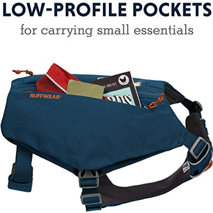 RUFFWEAR Hundegeschirr mit Taschen, Switchbak, Ganztägiger Komfort mit Eingebauten Taschen Für Kurze Tagesausflüge und Alltägliche Aktivitäten, Kleine Hunderassen, Blue Moon – Bild 3