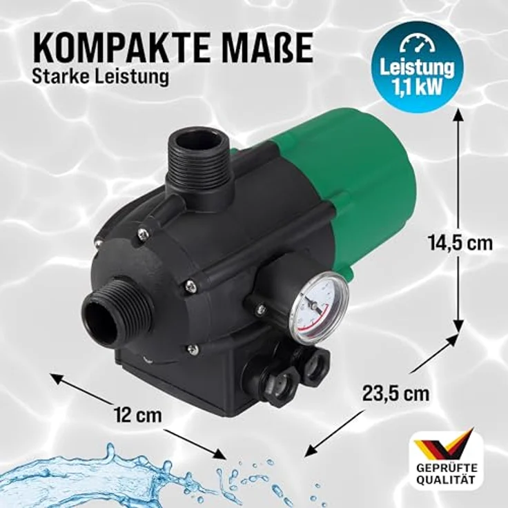Deuba monzana® Druckschalter Pumpensteuerung Druckwächter Baranzeige mit/ohne Kabel ohne Kabel – Bild 5