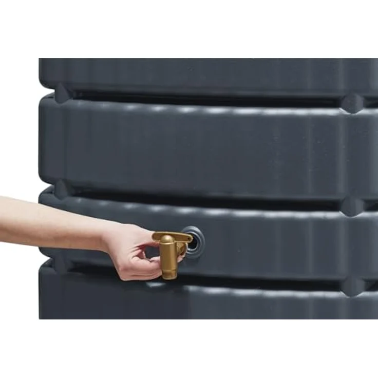 4rain Slim Wandtank 650 Liter Graphite Grey - Regentonne aus Recyclingkunststoff, UV-beständig, Made in Germany – Bild 5