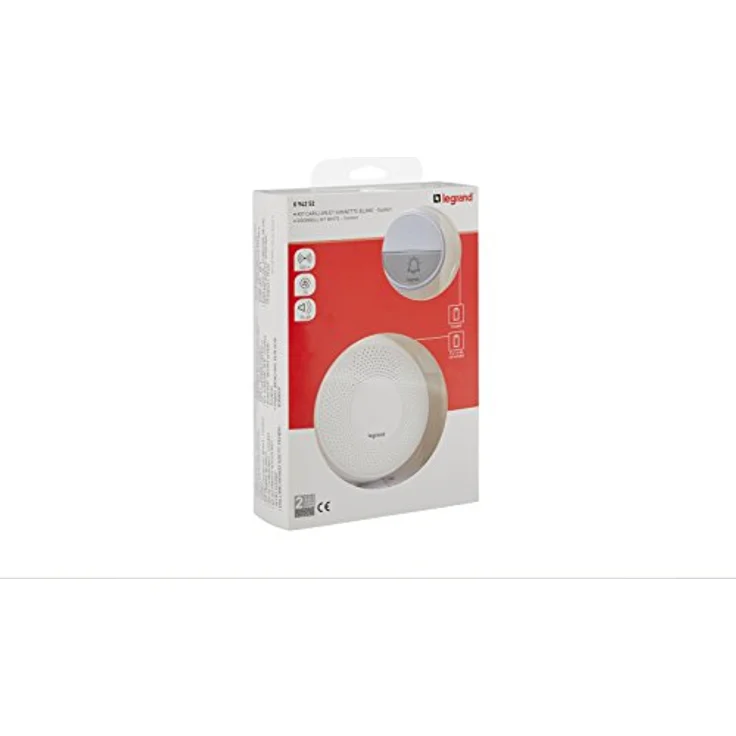 Legrand, Funkklingel-Set Komfort mit wasserdichtem Klingeltaster (IP44) batteriebetrieben, 1x Gong mit 15 Melodien, 1x Klingeltaster 100m Reichweite, 094252 – Bild 6