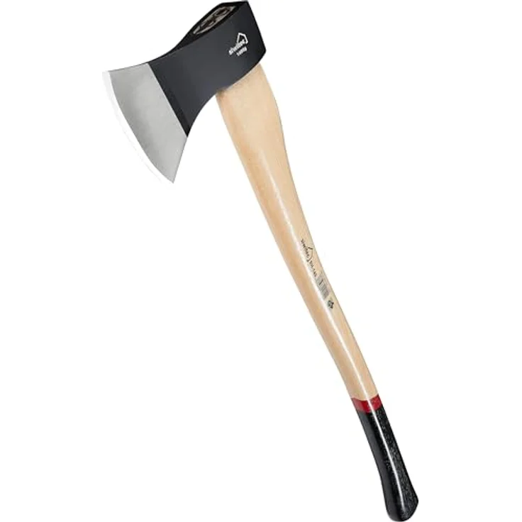 siwitec Holzaxt SH-140, Spaltaxt mit 1400 Gramm Kopfgewicht, Axt zum Holz spalten mit Hickory-Stiel und C45 Carbon Klinge, Beil, Spalthammer – Bild 1