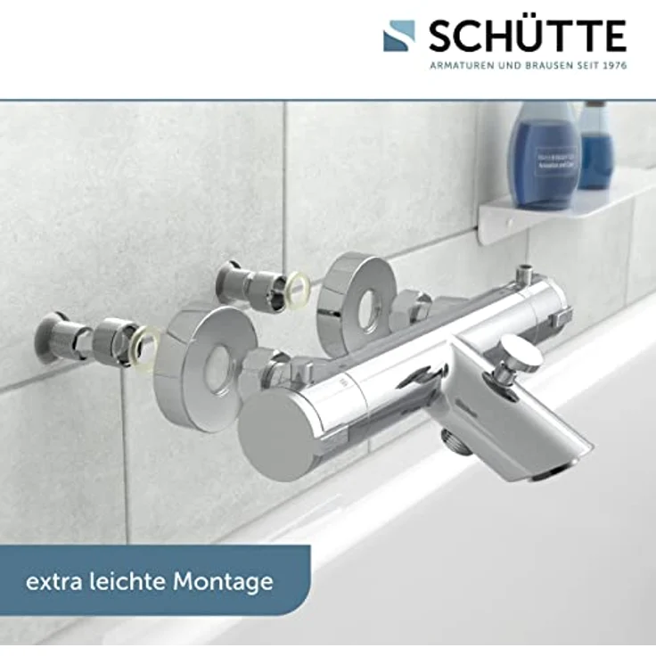 SCHÜTTE LONDON Thermostat Wannenfüllarmatur, Chrom – Bild 2