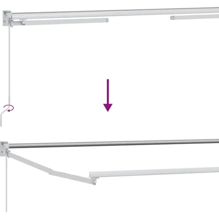 vidaXL Manuelle Gelenkarmmarkise mit LEDs, grün und weiß, 4 x 3 m, ideal für den Außenbereich – Bild 3