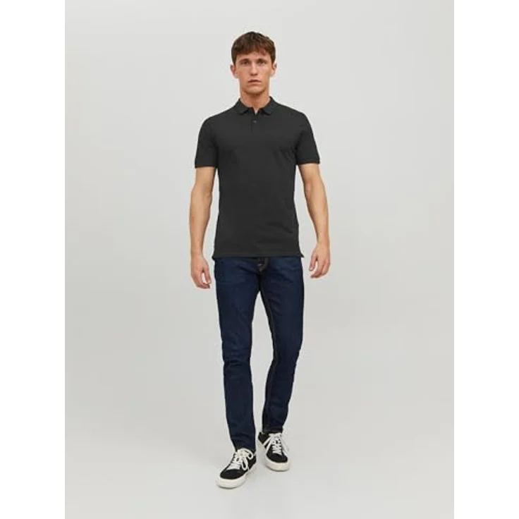 Jack & Jones Poloshirt BASIC POLO, Slim-fit, Kurzarm, Baumwollqualität - Navy – Bild 6