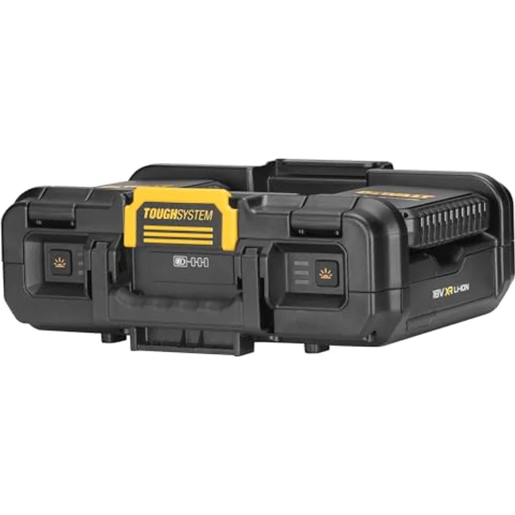 DeWalt ToughSystem 2.0 Werkzeugbox mit integrierten LED-Arbeitsleuchten, 14 l Fassungsvermögen, 22 kg Belastbarkeit, kompatibel mit 18V Akkus, schwarz – Bild 2
