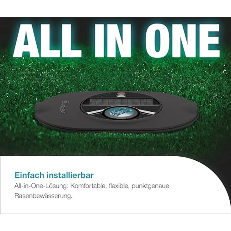 GARDENA AquaPrecise Bewässerungssteuerung, solarbetriebene All-in-One Lösung für Rasenflächen bis 320 m² mit Bluetooth App, unterirdisch installierbar – Bild 3