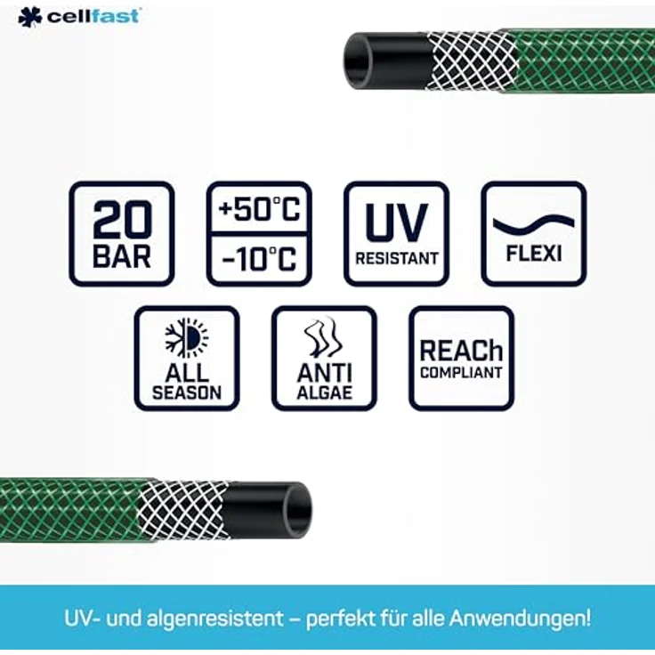 Cellfast 10-100V Gartenschlauch, grün – Bild 4