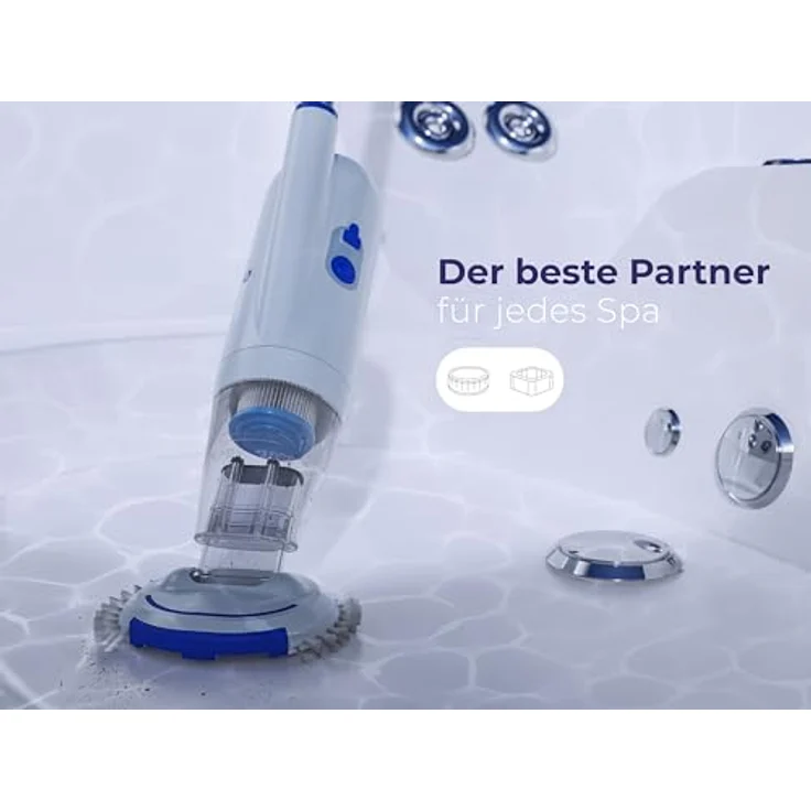 GRE Akku Poolsauger CSPAN, VAC Plus - Bodensauger mit Filterkartusche, grau/blau – Bild 5