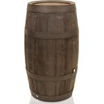 YourCasa Regentonne 250 Liter [Timber] mit Metallgewinde und Deckel - Regenfass Frostsicher, Kunststoff in Holzoptik - Holzoptik Regenwassertonne - 250L Garten Wassertank