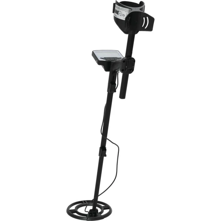 vidaXL Metalldetektor 18 cm Suchtiefe Pinpoint und Auto-Tune-Funktion, Schwarz