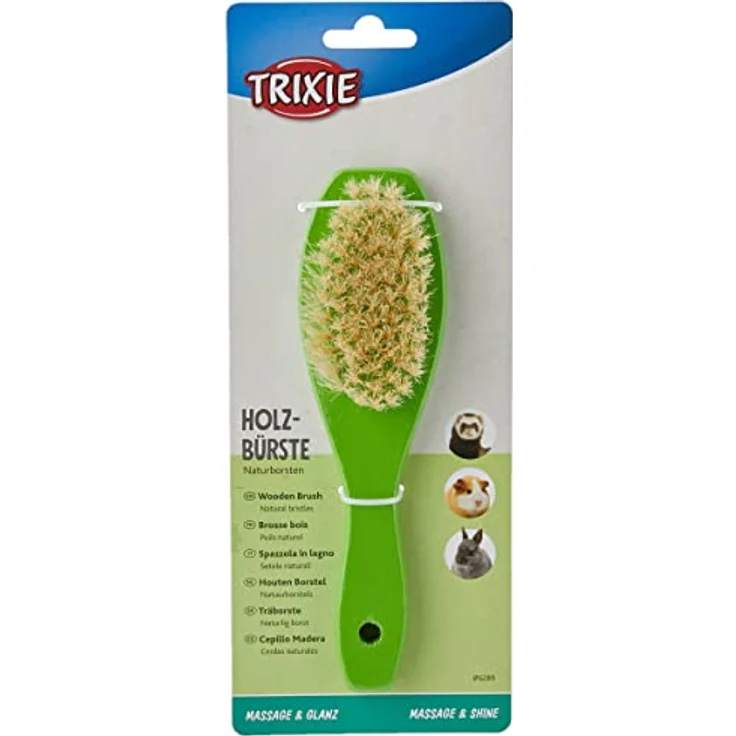 Trixie Kleintier Holz natürliche Borsten, 18 x 5 cm, 1 Stück, Sortiert – Bild 3