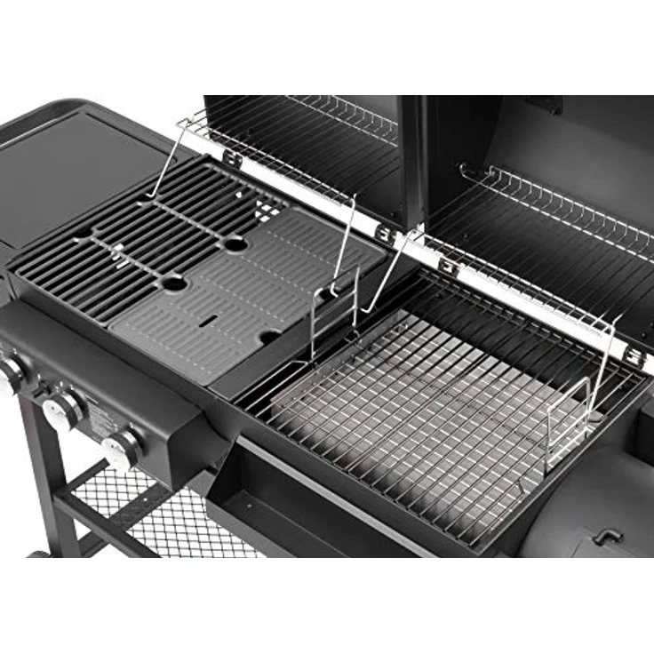 El Fuego 3 in 1 Kombigrill Sierra 3Hauptbrenner 1Seitenbrenner Gas Holzkohle – Bild 6
