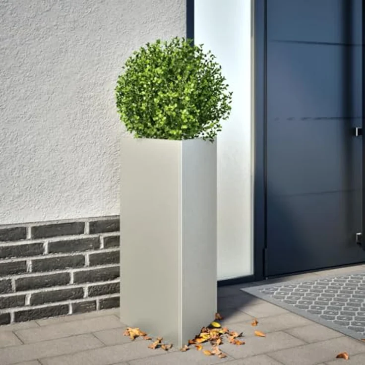 vidaXL Pflanzkübel Dreieckig 40x34,5x70 cm Edelstahl, rostbeständig und tief für gesundes Pflanzenwachstum – Bild 2