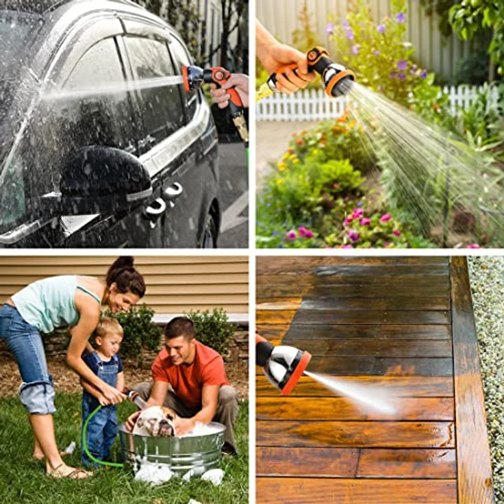 Gardebruk Gartenschlauch flexibel 3fach Latexkern Vollmessing Adapter outdoor Flexschlauch Wasserschlauch – Bild 2