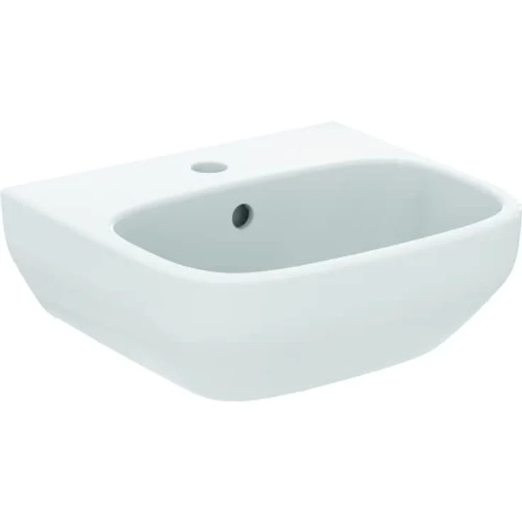 Ideal Standard Handwaschbecken i.life A 40x36 cm, 1 Hahnloch mit Überlauf, Alpinweiß, Kristallporzellan – Bild 1
