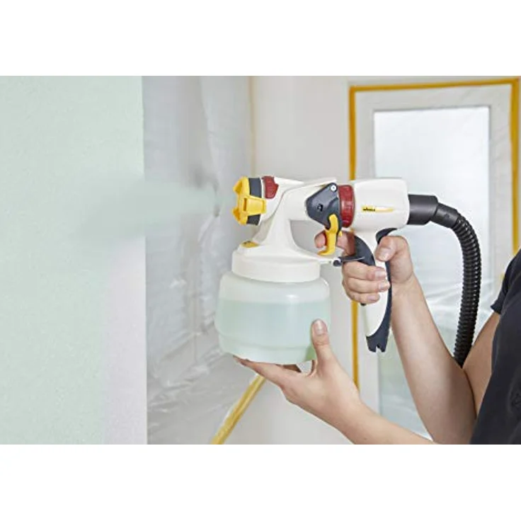 WAGNER Farbsprühsystem W 450 WallSprayer für Dispersions--Latexfarben im Innenbereich, 15 m²-10 min, Behälter 1300 ml, 460 W, Schlauch 1,8 m – Bild 2