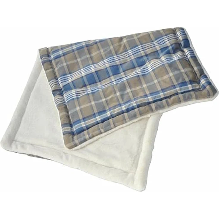 nanook XL Hundedecke Katzendecke flauschig weiche Wärmedecke Liegedecke zum Kuscheln waschbar beige blau 115 x 70 cm – Bild 2