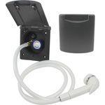 ABL Gartendusche, Außendusche für Wohnmobil und Camper, Mischbatterie mit Schalter, grau, witterungs- und UV-beständig, Made in Germany