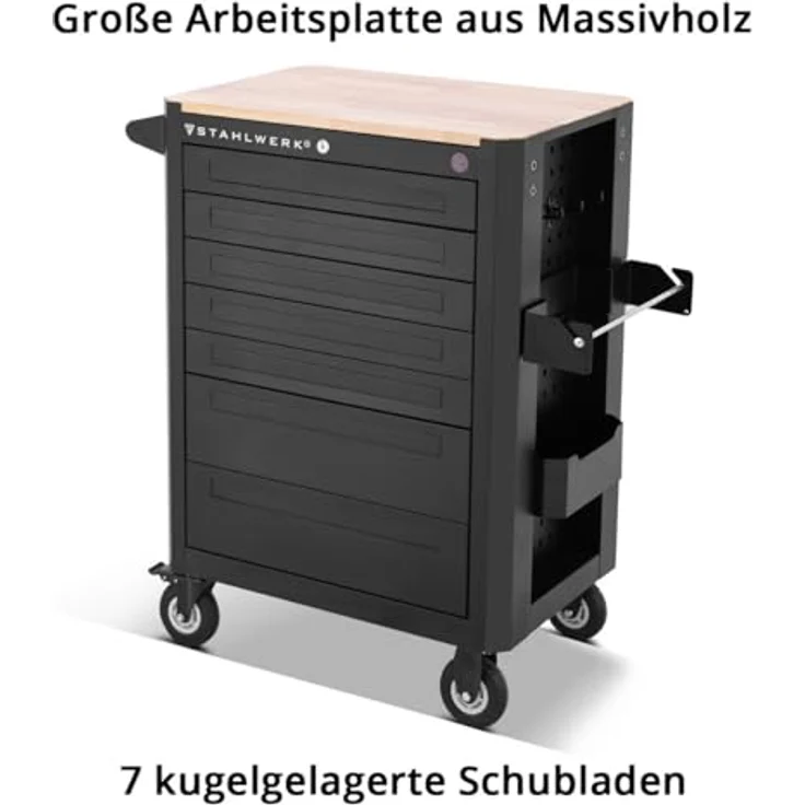 STAHLWERK Werkstattwagen CROW, Werkzeugwagen mit 235 Teilen und CrV Werkzeugen, multifunktional und robust – Bild 6