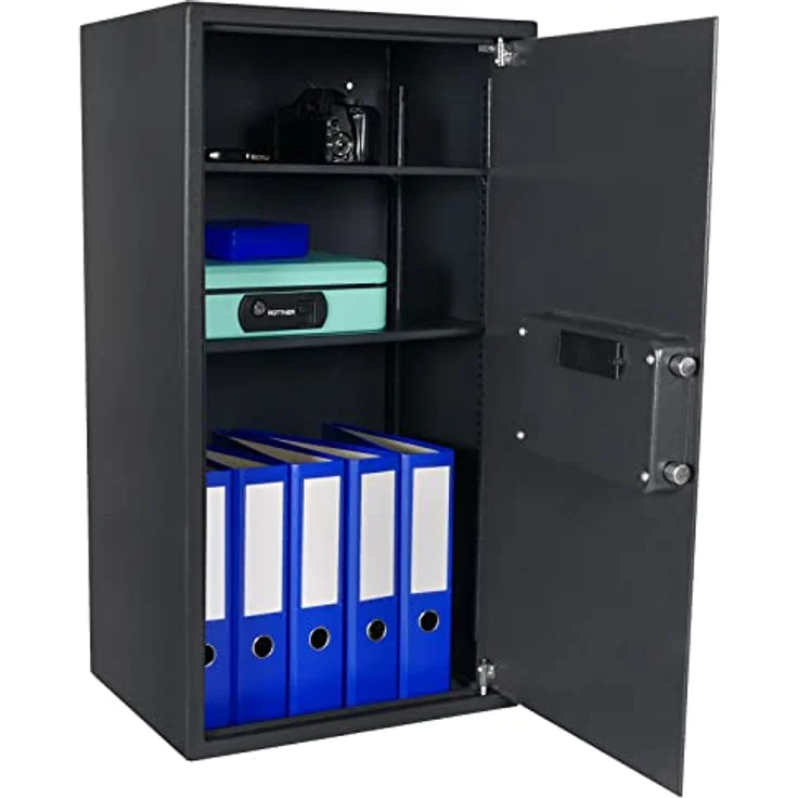 Rottner Möbeltresor Jupiter 6, Elektronikschloss mit mechanischer Notöffnung, BxHxT 45x85x36 cm, herausnehmbarer Fachboden, inkl. Befestigungsmaterial – Bild 3