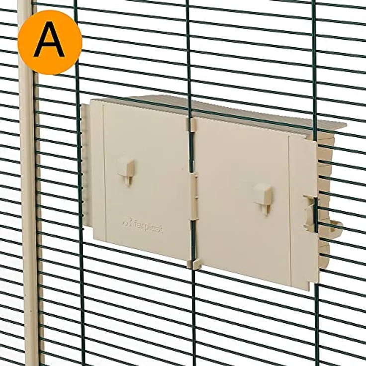 Ferplast Vogelkäfig und Vogelhaus mit Dach Nota Kunststoff 56115423 – Bild 4