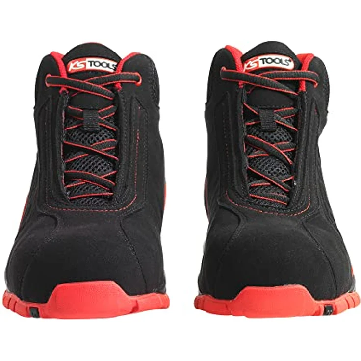 KSTOOLS Hochsicherheitsstiefel Modell 10.09, Schutzhülle aus Stahl, Schwarz/Rot, Größe 42, DIN EN ISO 20345 – Bild 3