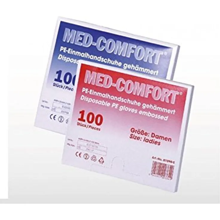 AMPri Med Comfort PE Handschuhe, Gr. S, unsteril, gehämmert, transparent (01080-S),100St