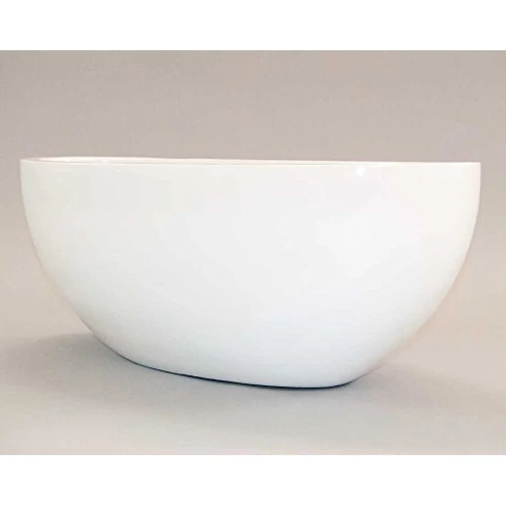 Elegant Einrichten Pflanzkübel Fiberglas Oval 51x23xH18cm Hochglanz-Weiß, pflegeleicht und frostsicher – Bild 2