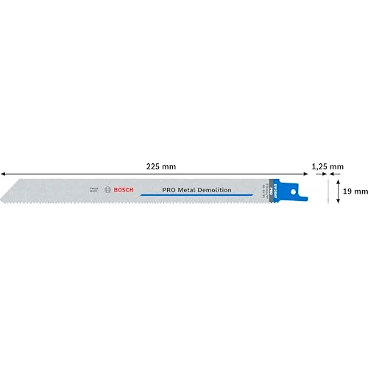 Bosch Professional Säbelsägeblatt S 1125 VF Heavy for Metal (für Metall, 225 x 19 x 1,25 mm, Zubehör Säbelsäge) - Preisvergleich – Bild 3