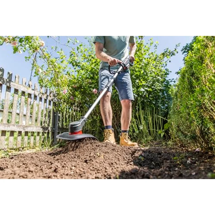 Al-Ko Akku-Motorhacke TLD 1820, kabellose Bodenhacke mit 4-Stern-Metallmessern, 20 cm Arbeitsbreite, 3,5 kg leicht – Bild 2