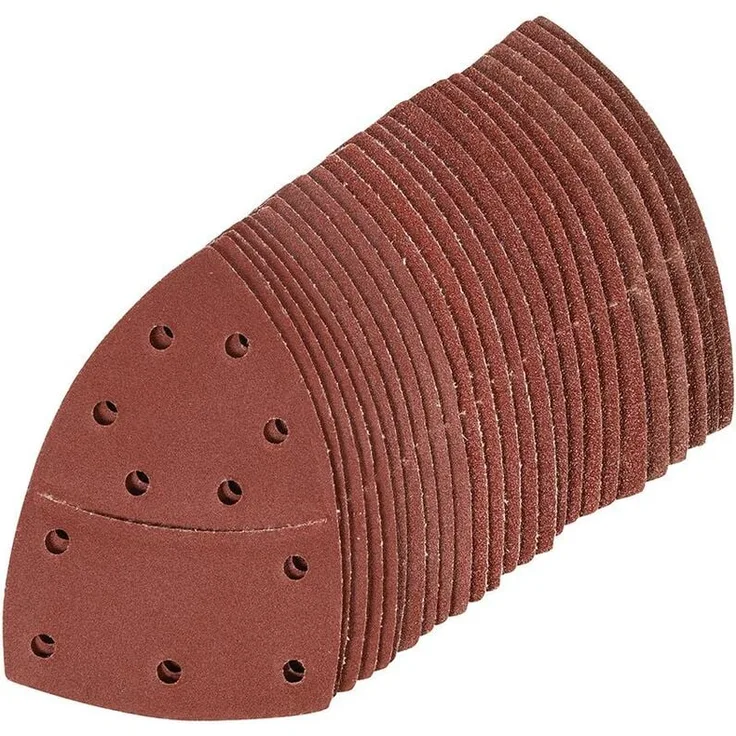 Silverline Klettschleifblätter für Multischleifer, 25er-Pckg. mit Deltaschleifspitze, 40-180er Körnung, 102 x 62 mm und 93 mm kompatibel