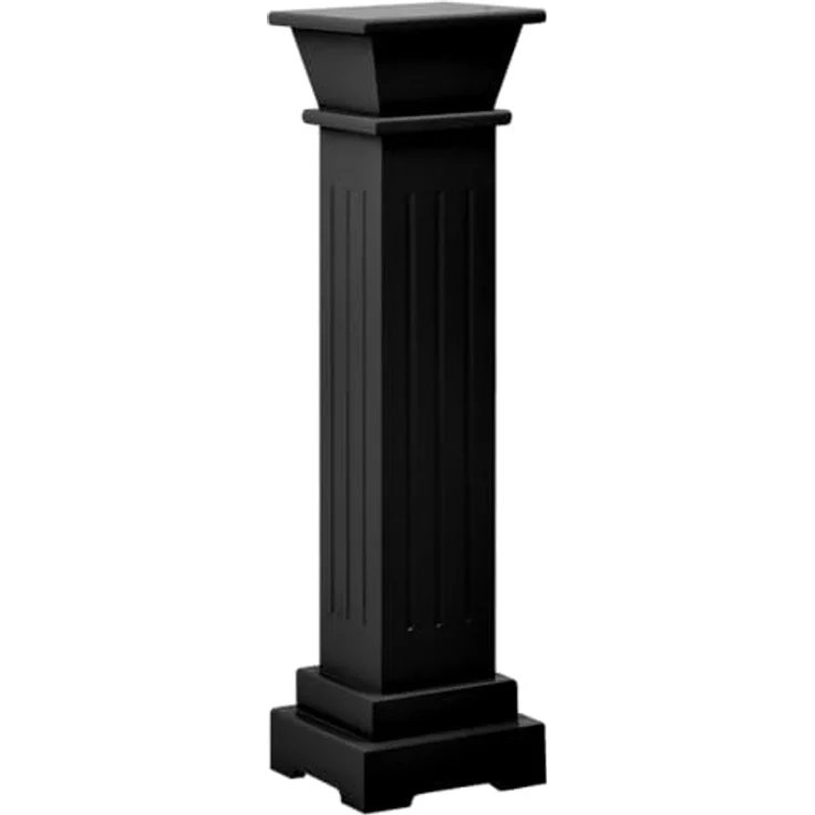vidaXL Blumenständer, Klassischer Säulen-Pflanzenständer aus MDF, Schwarz, 17x17x66 cm – Bild 1