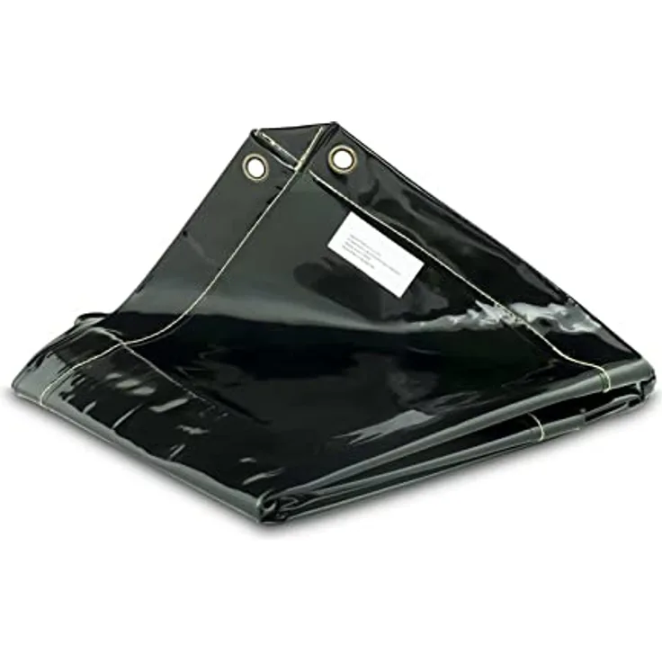 Stamos Germany SWS01 Schweißvorhang schwarz Schweißschutz Schweiss Schutzdecke Schweißerdecke (Vinyl-Kunststoff - 0,4 mm, Maße: 234 x 168 cm)