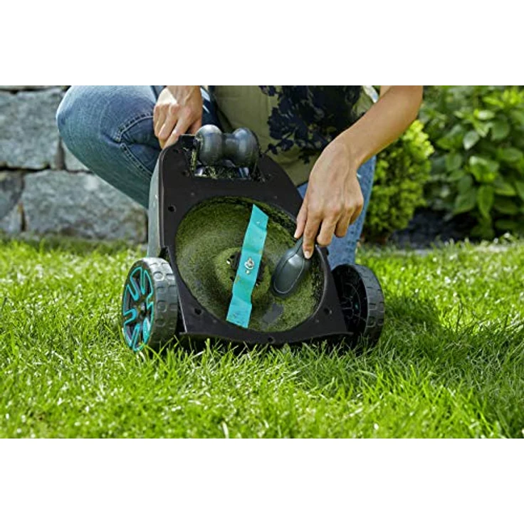GARDENA Akku-Rasenmäher HandyMower Li-18-22 Ready-To-Use Set: Handrasenmäher, mit 22 cm Schnittbreite für bis zu 50 qm Rasenfläche, Schnitthöhe 30-50 mm, Mulchfunktion, inkl. 18 V Akku (5023-20) – Bild 11