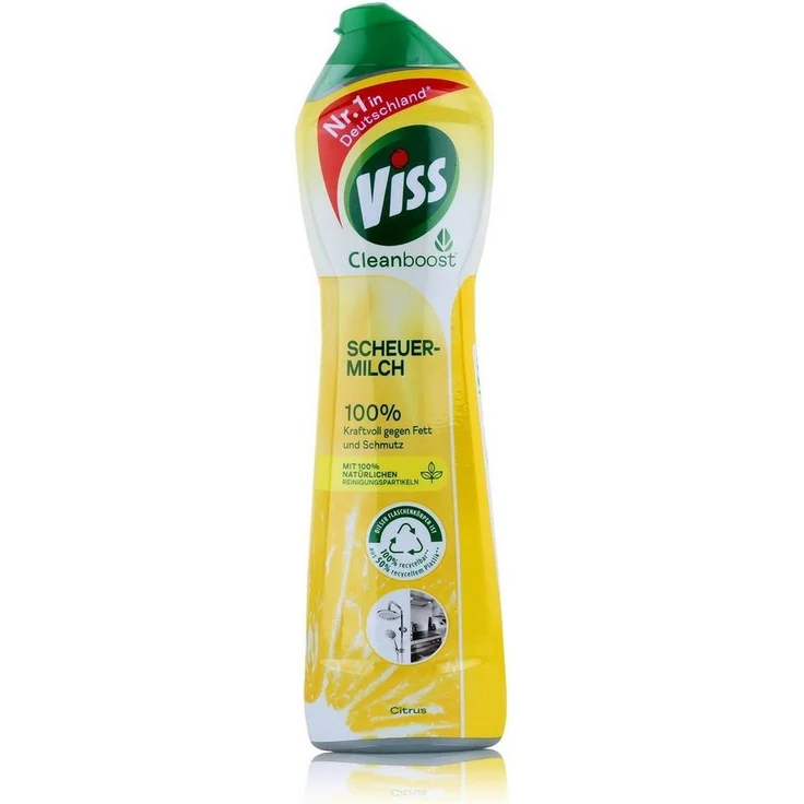 Viss Cleanboost Scheuer-Milch Citrus 500ml - Gegen Fett und Schmutz (1 Allzweckreiniger)