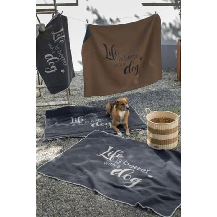 David Fussenegger Haustierdecke "life is better" dog, hochwertige Decke für Hunde und Katzen, schadstoffgeprüft nach Öko-Tex Standard 100, waschbar bei 40 °C – Bild 1