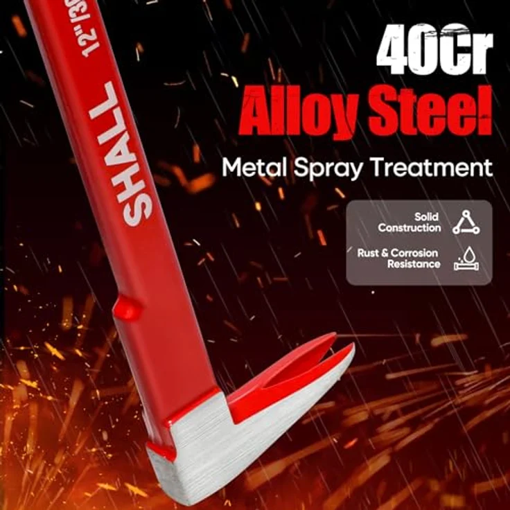 SHALL 3-teiliges Nagelzieher-Werkzeugset, 12 Zoll, 10 Zoll, 8 Zoll – Robust, aus hochkohlenstoffhaltigem Stahl, ideal für Holzbearbeitung und Renovierungen – Bild 3