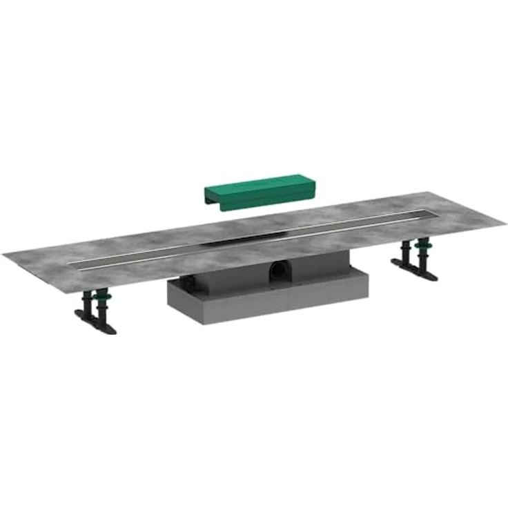 hansgrohe uBox Universal Komplettset 900mm, Installationsset + Grundkörper für RainDrain Rock und Match, Edelstahl 304, Entwässerungsleistung bis 55 l/min – Bild 1